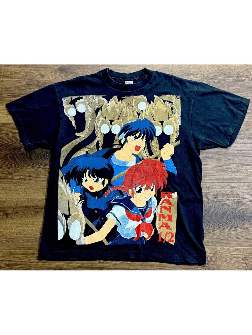 Ranma 1/2 Anime Ranma Saotome Ryoga Akane Double Sided T Shirt XL Rare #15A